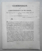 1820 Commission Pour L'encouragement Et Le Soutien Du Service Militaire Dans Les Pays-Bas - Arrondissement De Bruxelles - Documents