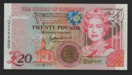 GUERNSEY  £20  PW63   Low Serial "0000485"  "Commemorative 100th Anniversary Of The Great War (WWI 1918-2018) "    UNC - Guernsey