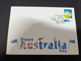 26-1-2024 (2  X 22) Australia National Day (Australia Day) With Australia Map Stamp 26-1-24 (TODAY) - Lettres & Documents