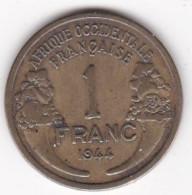 Afrique Occidentale Française. AOF. 1 Franc 1944. Bronze Aluminium. Lec# 2 - Frans-Equatoriaal-Afrika