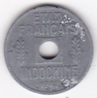 Indochine 1/4 Cent 1942 Osaka, En Zinc, Lec# 23 - Indochina Francesa