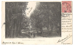 Maffliers (95) , L Abreuvoir , Envoyée En 1906 A Authie (14) - Maffliers