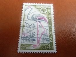 Flamant Rose - Année Européenne De La Nature - 45c. - Yt 1634 - Olive, Rose Et Gris - Oblitéré - Année 1970 - - Cigognes & échassiers