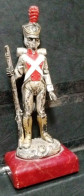 Statuetta In Argento E Smalto - Soldatino Formato H 11,5 Cm X Largh. Base 4 Cm. Largh. 2° Base Soldato 3 Cm.fronte Retro - Personen