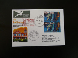 Premier Vol First Flight Johannesburg Munchen Airbus A340 Lufthansa 2001 - Storia Postale