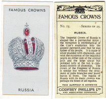 CR 1 - 15b Famous Crown, RUSSIA,  Imperial CROWN - Godfrey Phillips -1938 - Phillips / BDV