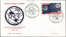 CAMEROUN A 065 Fdc Télécoms, Satellite , UIT - Autres & Non Classés