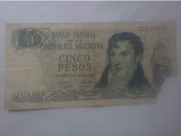 En L'état - Républica Argentina - Cinco Pesos - 1969 ? - 25.878.430 B - Argentinien