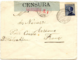 ITALIE - EGEE - LETTRE CENSUREE DE SIMI POUR LA FRANCE, 1916 - Egée (Simi)
