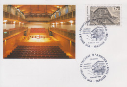 Carte  Maximum  1er  Jour   ANDORRE   ANDORRA    Auditorium  National  à  ORDINO   1995 - Cartoline Maximum