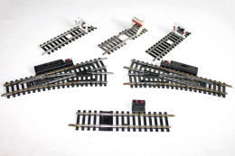 JOUEF HO 6 RAIL, 2 AIGUILLAGE DROIT ELECTRIQUE R=385 1 COUPURE 3 BUTOIR N°475/2P - MODELISME FERROVIAIRE TRAIN (2105.155 - Vías Férreas