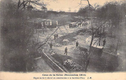 EVENEMENT - CRUES DE LA SEINE - 94 - IVRY Digue En Fer à Cheval En Construction à La Barrière D'Ivry - CPA  Val De Marne - Overstromingen