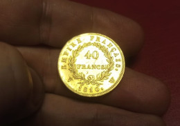FRANCE @ EMPEREUR NAPOLEON PREMIER 1er De 40 FRANCS OR 1810 W LILLE Poids 12,90 Gr. à 90 % Diamètre 26 Mm @ KM# 696 - 40 Francs (gold)