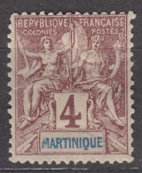 Martinique 1892 Yvert#33 Mint Hinged (avec Charniere) - Neufs