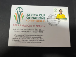 27-1-2024 (2 X 27) Africa Cup Of Nations (2023) Held In Ivory Coast From 13-1 To 11-2-2024 (with FIFA OZ Stamp) - Autres & Non Classés