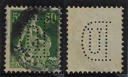 Switzerland 1891/1948 Stamp With Perfin DU Weave By Geneva Gold Roughing Factory Lochung Perfore - Perfin