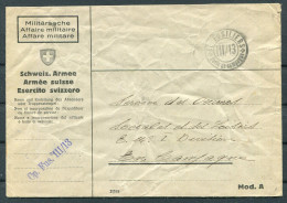 Switzerland Militarsache Armee Feldpost Cover  - Documents