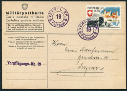 1939 Switzerland Verpfl. Feldpost Militarpostkarte Postcard  - Documents