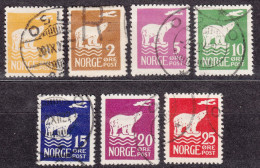 Norway Polar Bear 1925 Mi#109-115 Used - Gebruikt