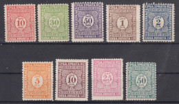 Yugoslavia Kingdom Porto 1921/1923 Mi#53-61 II Mint Never Hinged - Unused Stamps