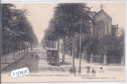 SEDAN- LA SYNAGOGUE ET L AVENUE PHILIPOTEAUX - Sedan