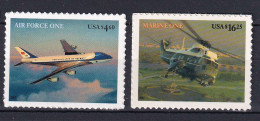 258 ETATS UNIS 2007 - Y&T 3924/25 Adhesif - Avion Helicoptere - Neuf ** (MNH) Sans Trace De Charniere - Unused Stamps