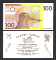 BANKBILJET 100 GULDEN - POELSNIP - BEACHCOMBER - HEINEKEN PER METER   (BB 16) - [6] Fictifs & Specimens