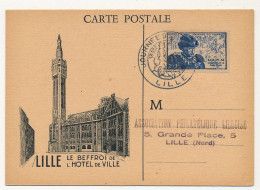 FRANCE => LILLE - Carte Locale "Journée Du Timbre" 1945 Timbre Louis XI - Brieven En Documenten
