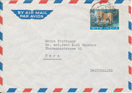 India Air Mail Cover Sent To Switzerland 29-5-1964 Single Franked  INDIAN LION - Luchtpost