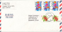 Taiwan Air Mail Cover Sent To Denmark 11-01-2020 Topic Stamps - Lettres & Documents