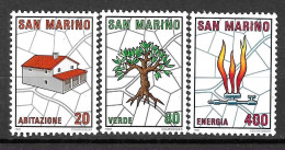 SAN MARINO - 1981 - PIANO REGOLATORE- SERIE 3 VALORI - NUOVA MNH** ( YVERT 1034\6 - MICHEL 1237\9 -  SS 1079\81) - Neufs