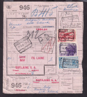 DDFF 579 - Timbres Chemin De Fer S/ Bulletin D'Expédition - Gare De NINOVE 1947 - S.A. SOFILAINE - Documenten & Fragmenten