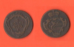 Gorizia 2 SOLDI 1799 S Gorz Austria Domination Copper Coin - Gorizien