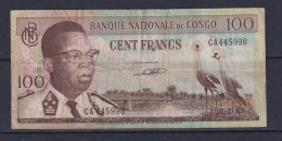 CONGO DR - 1962 100 Francs Circulated Banknote - Demokratische Republik Kongo & Zaire