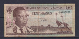 CONGO DR - 1962 100 Francs Circulated Banknote - Repubblica Democratica Del Congo & Zaire