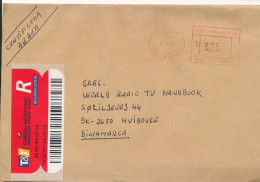 Argentina Registered Air Mail Cover With Meter Cancel Sent Denmark 30-5-1995 - Lettres & Documents