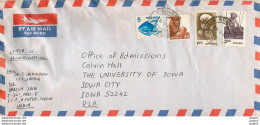 Lettre Cover For University Of Iowa Inde India - Brieven En Documenten