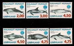 GREENLAND 1998 Mi 316-321 WHALES MINT STAMPS ** - Neufs