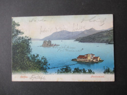 1906 AK Corfou Ponticonissi / Corfu Stp. Kepkypa Und Ank. K1 Weissensulz Und Ra1 * Neudorf (Weissensulz)* Postablage Stp - Briefe U. Dokumente