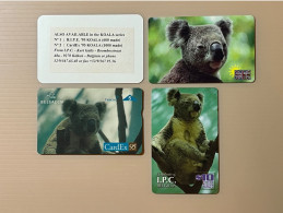 Mint USA UNITED STATES America Prepaid Telecard Phonecard, Koala Series B.I.P.E. 95 CardEx 95 I.P.C, Set Of 3 Mint Cards - Colecciones