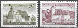 Finland Finnland Finlande Suomi 1957 Definitives Lammi Church Olofsborg Castle Michel Nr. 474-75 Gummiert Mit Falz MH * - Nuovi