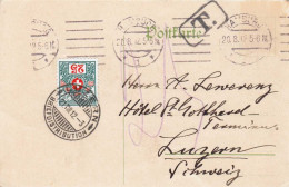 SCHWEIZER NACHPORTO 1912 - 25 C Nachporto Auf Pk Gel.Hamburg > Luzern - Postage Due