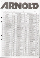 Liste De Prix ARNOLD 1991 SVK Couronnes Suédoises  - En Suédois - Non Classés