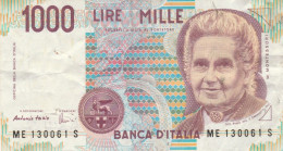 BANCONOTA ITALIA MONTESSORI 1000 VF (MK810 - 1.000 Lire