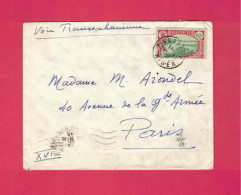 Lettre De 1937 Pour La France Par Voie Transaharienne - YT N° 41 - Seul Sur Lettre - Covers & Documents