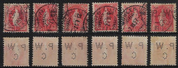 Switzerland 1902/1928 6 Stamp With Perfin P.W/C By Paul Walser & Co AG From Wohlen Lochung Perfore - Perforés