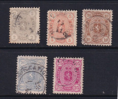 Finland 1881 Perf 12.5 Selection Used CV $ 64 15879 - Used Stamps