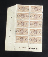 SPM - 1909-17 - N°YT. 83 - Pêcheur 20c Bistre - Bloc De 10 Bord De Feuille - Neuf Luxe** / MNH / Postfrisch - Unused Stamps