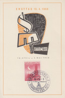 Carte  Maximum  1er Jour  SARRE   6éme  Foire  Internationale  SAARBRÜCKEN   1958 - Maximumkaarten