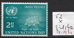 INDE 52 * Côte 1.40 € - Unused Stamps